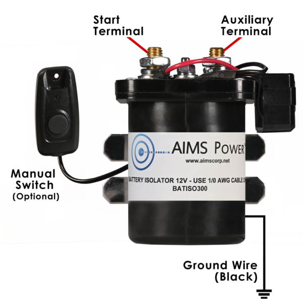 AIMS Power Dual Battery Sensing Isolator 300 Amp – Automatic
