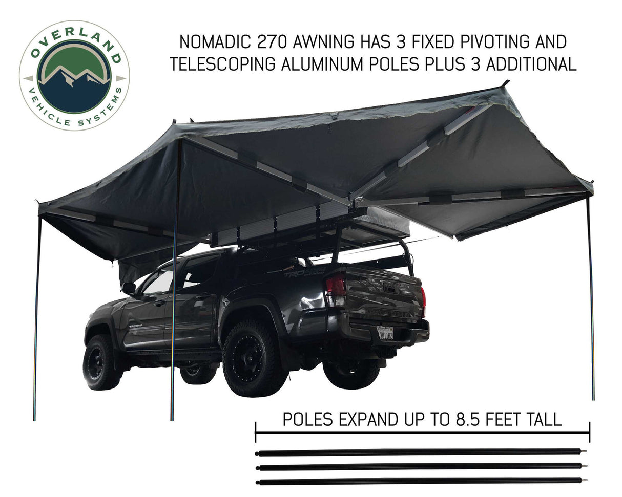 Overland Vehicle Systems Nomadic Awning 270 Awning & Wall 1, 2, & 3, Mounting Brackets - Driverside