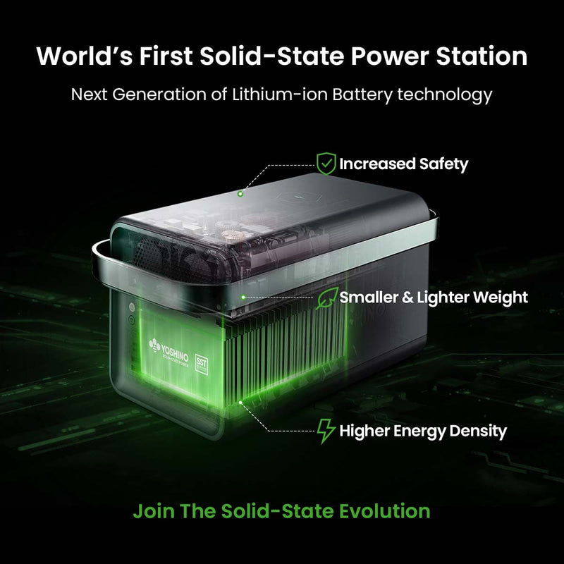 Yoshino Power B2000 SST - 2000W | 1326Wh Solid-State Portable Power Station