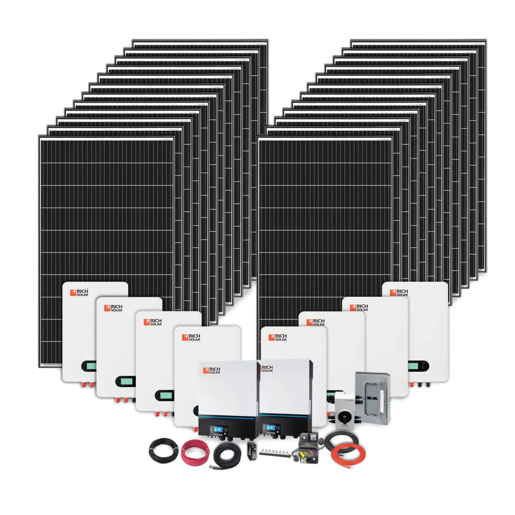 Rich Solar 8000W 48V Solar - 40kWh Capacity - 120V/240VAC Cabin Kit