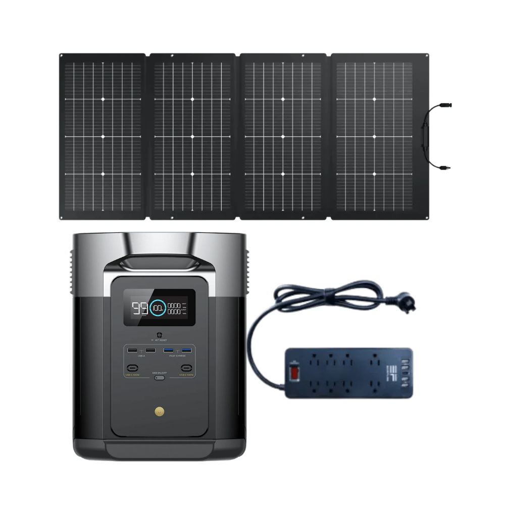 EcoFlow DELTA Max 2000 Solar Generator with Free Power Strip