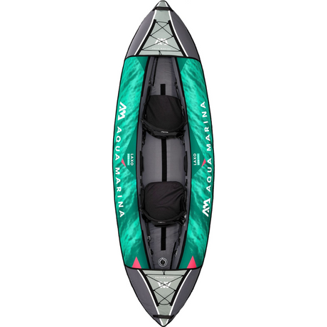 Aqua Marina 10’6″ Laxo-320 Recreational Kayak - 2 person. Inflatable deck. Kayak paddle set included