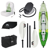 Aqua Marina 13’6“ Betta-412 Recreational Kayak - 2 person. Inflatable deck. Kayak paddle set included