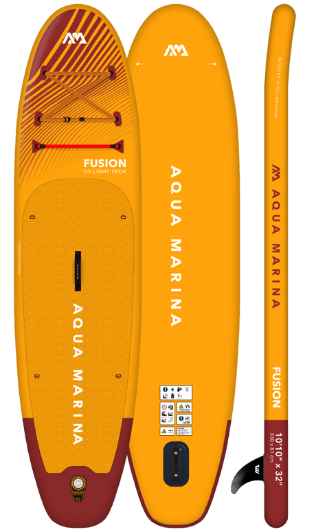 Aqua Marina 10’10” Fusion (Before Sunset) - All-around iSUP, 3.3m/15cm, with aluminum SPORTS III paddle and safety leash