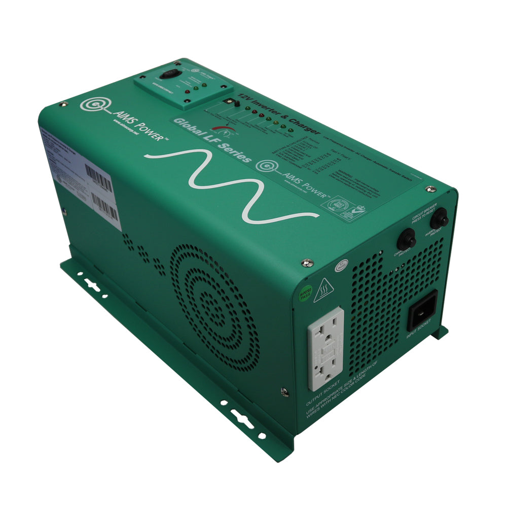 AIMS Power 1250 WATT LOW FREQUENCY PURE SINE INVERTER CHARGER 12 VDC to 120 VAC - PICOGLF12W12V120AL