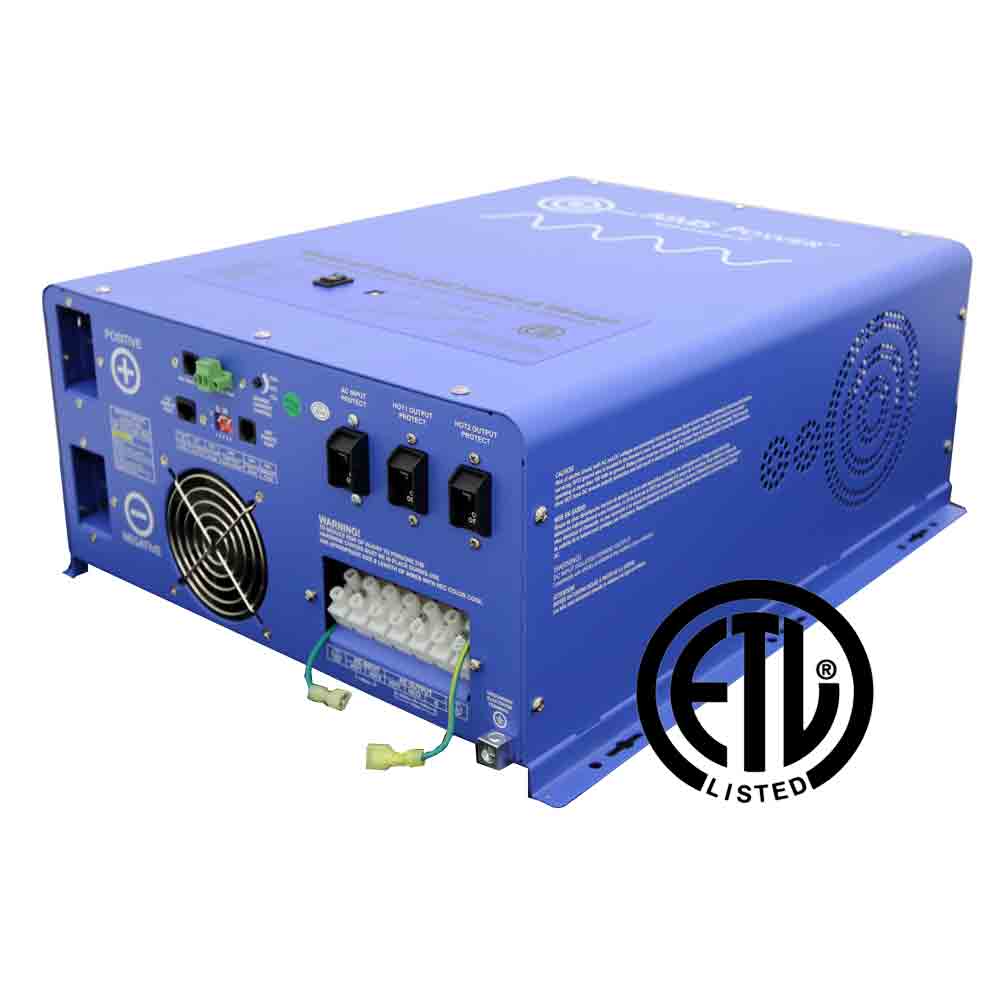 AIMS Power 6000 WATT PURE SINE INVERTER CHARGER 24Vdc TO 120Vac OUTPUT LISTED TO UL & CSA - PICOGLF6024120UL