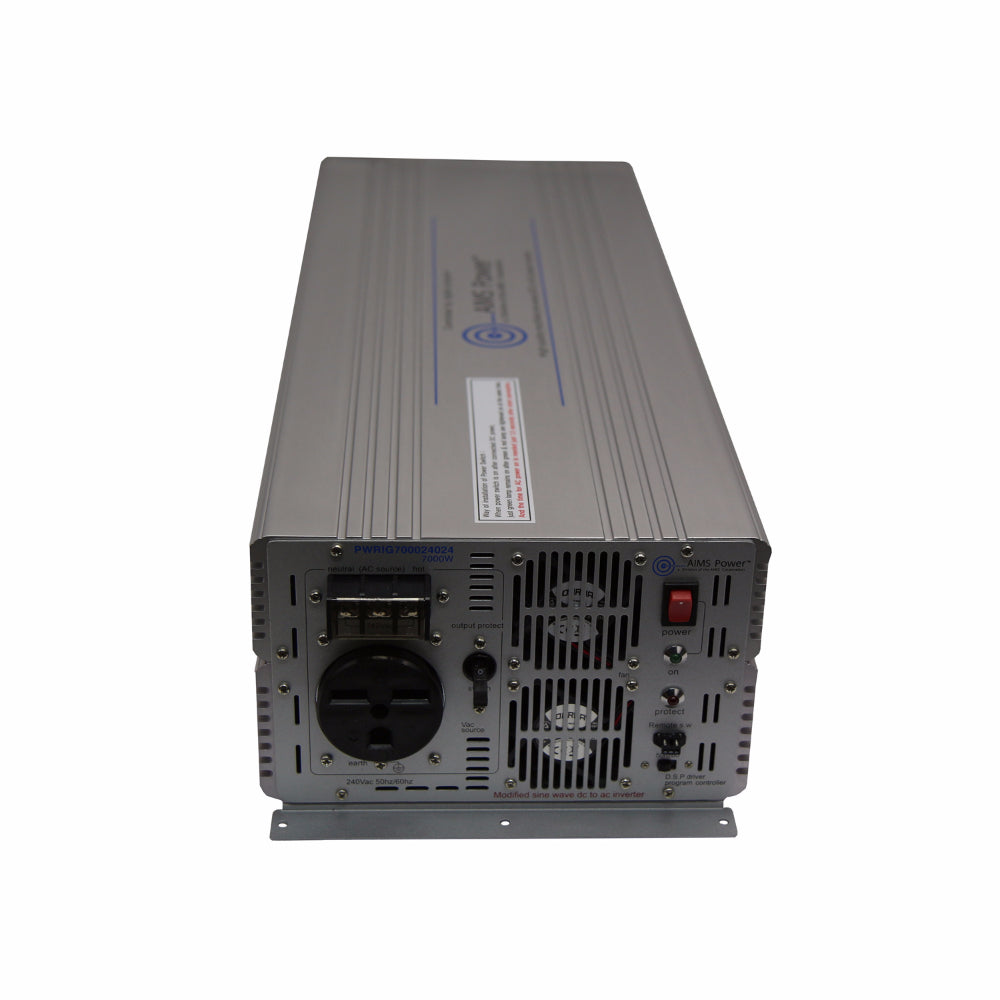 AIMS Power 7000 Watt Power Inverter 24Vdc to 240Vac Industrial Grade 50/60 hz - PWRIG700024024