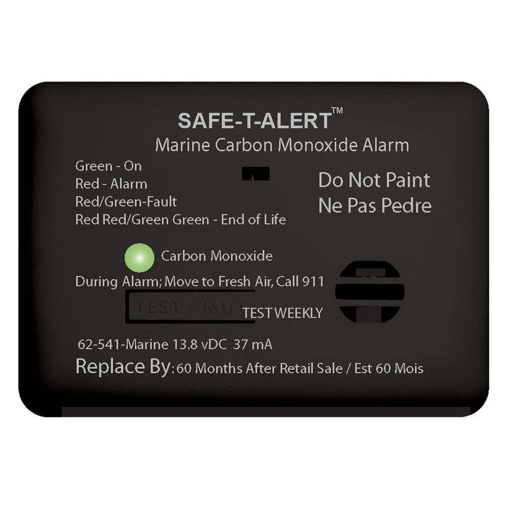 Safe-T-Alert 62 Series Carbon Monoxide Alarm - 12V - 62-541-Marine - Surface Mount - Black - 62-541-MARINE-BL