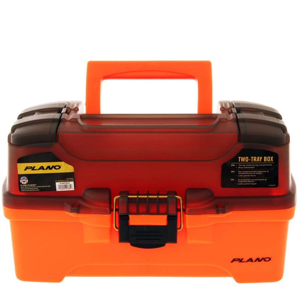 Plano 2-Tray Tackle Box w/Dual Top Access - Smoke & Bright Orange - PLAMT6221
