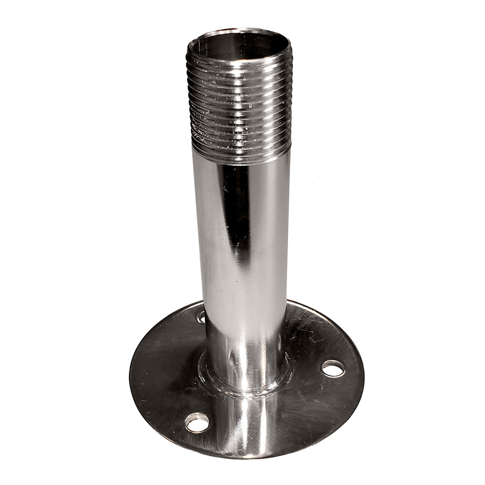 Sea-Dog Fixed Antenna Base 4-1/4" Size w/1"-14 Thread Formed 304 Stainless Steel - 329515