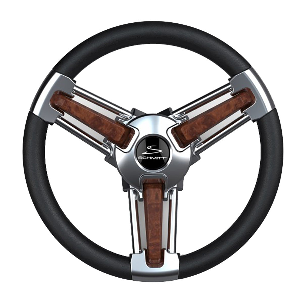 Schmitt & Ongaro Burano Wheel 14" 3/4" Tapered Shaft Burl Polyurethane w/Stainless Spoke Includes Center Cap/Nut - PU105111-04R
