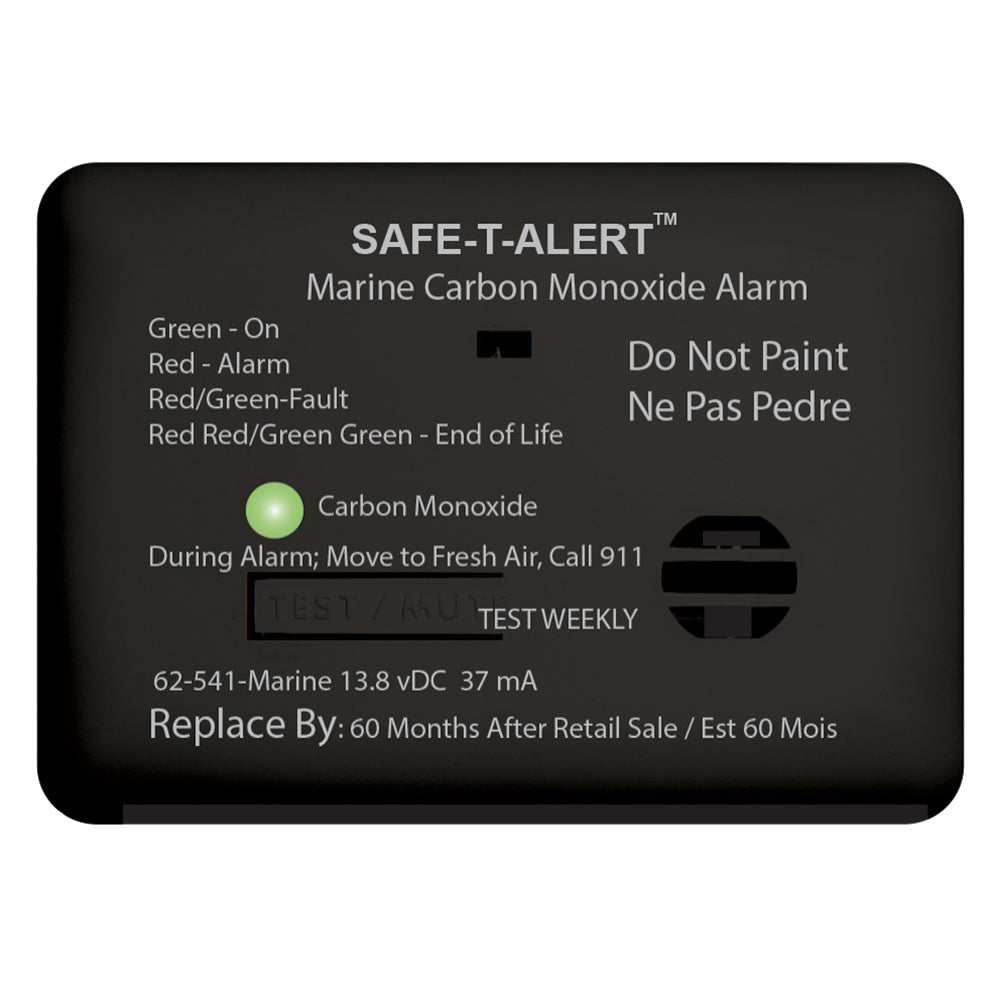 Safe-T-Alert 62 Series Carbon Monoxide Alarm w/Relay - 12V - 62-541-R-Marine - Surface Mount - Black - 62-541-R-MARINE-BL