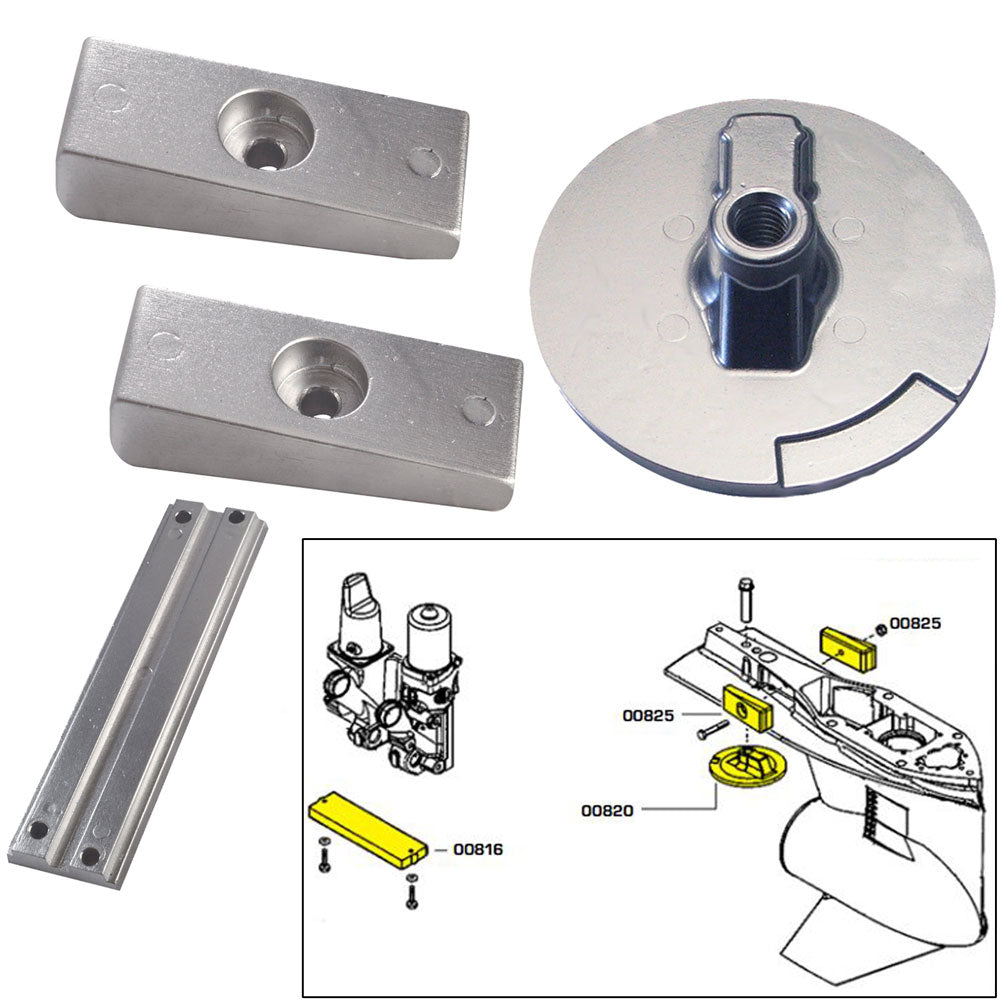 Tecnoseal Anode Kit w/Hardware - Mercury Verado 4 - Magnesium - 20814MG