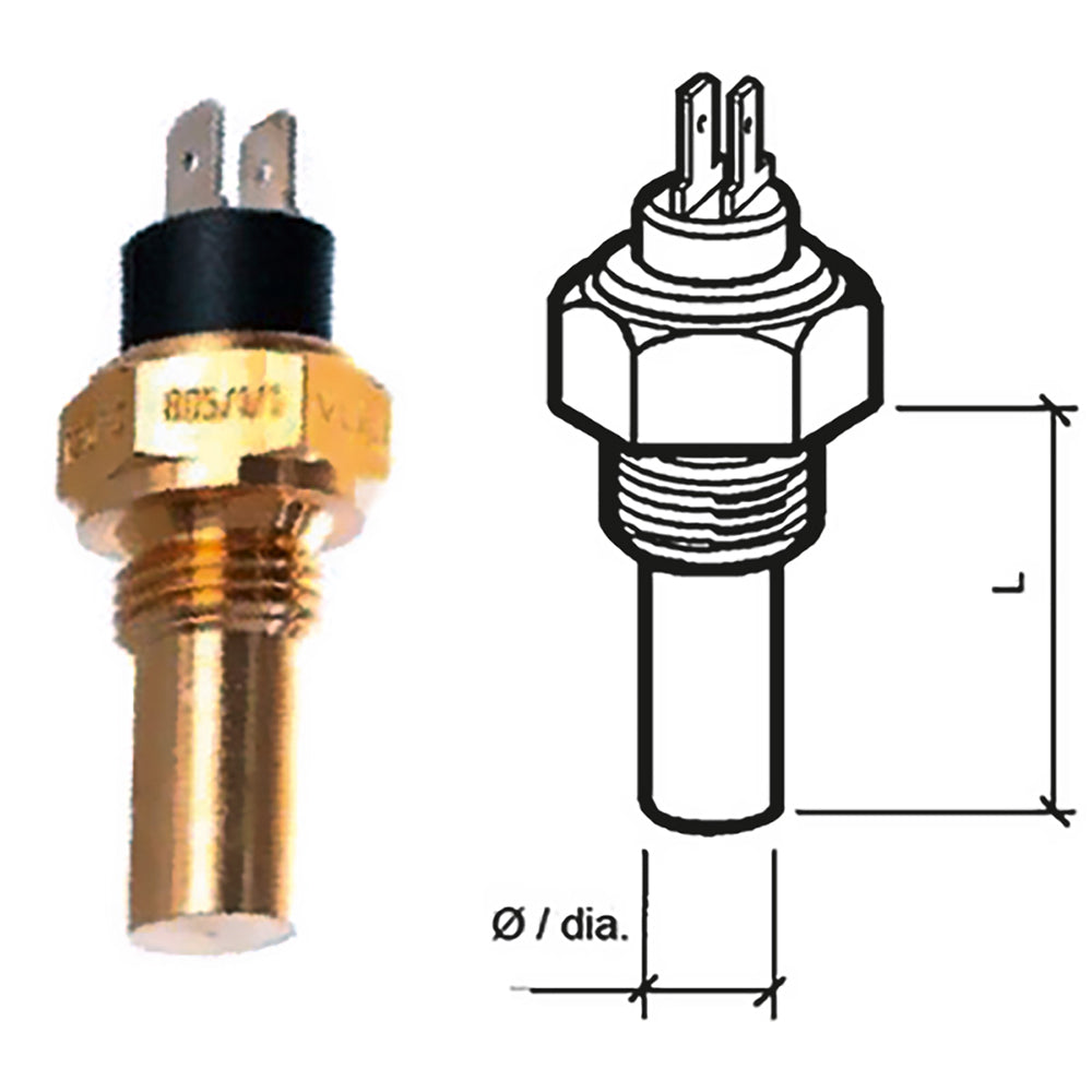 Veratron Coolant Temperature Sender - 40° to 120°C - 5/8-18 UNF-2A - 323-805-001-002A