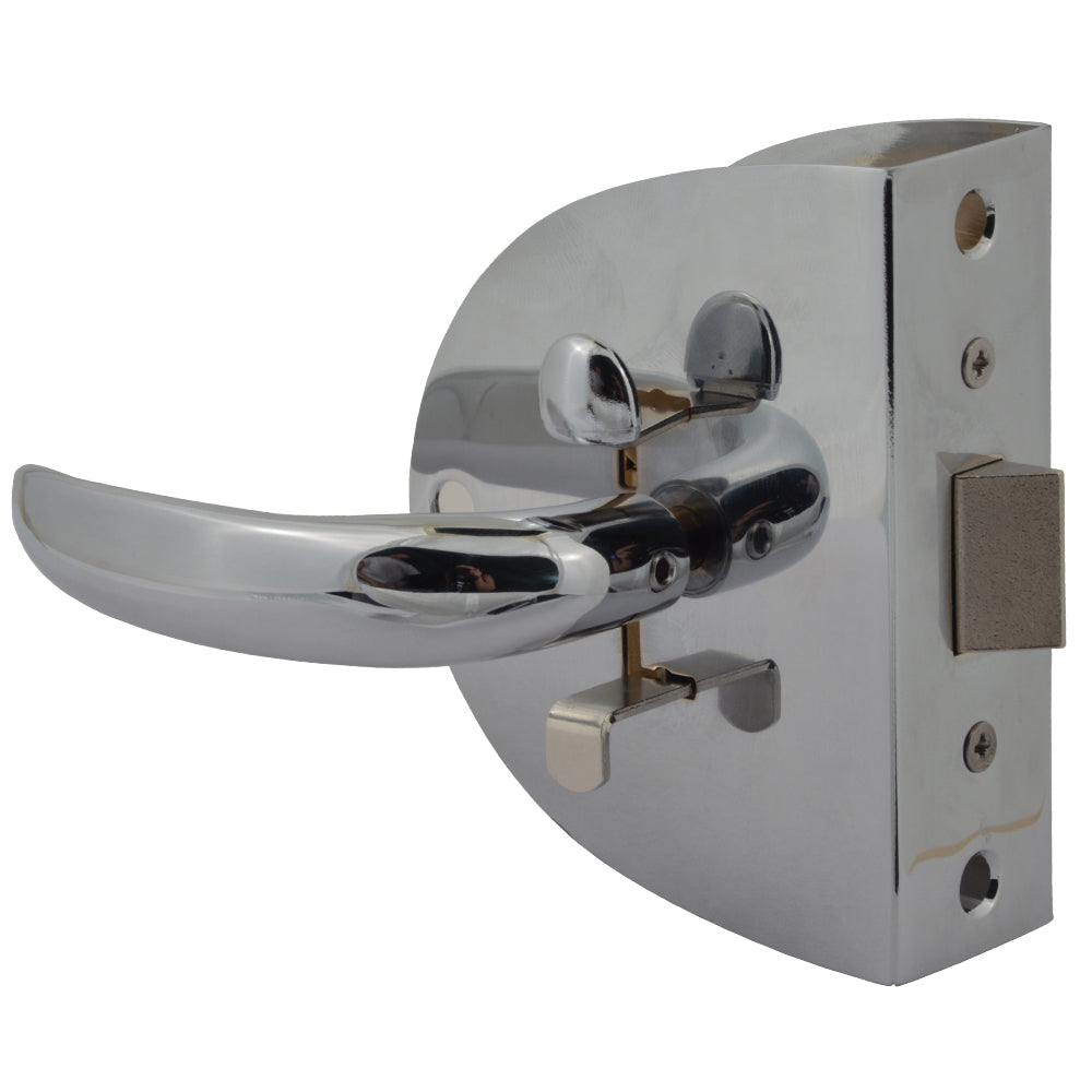 Southco Compact Swing Door Latch - Chrome - Non-Locking - MC-04-123-10