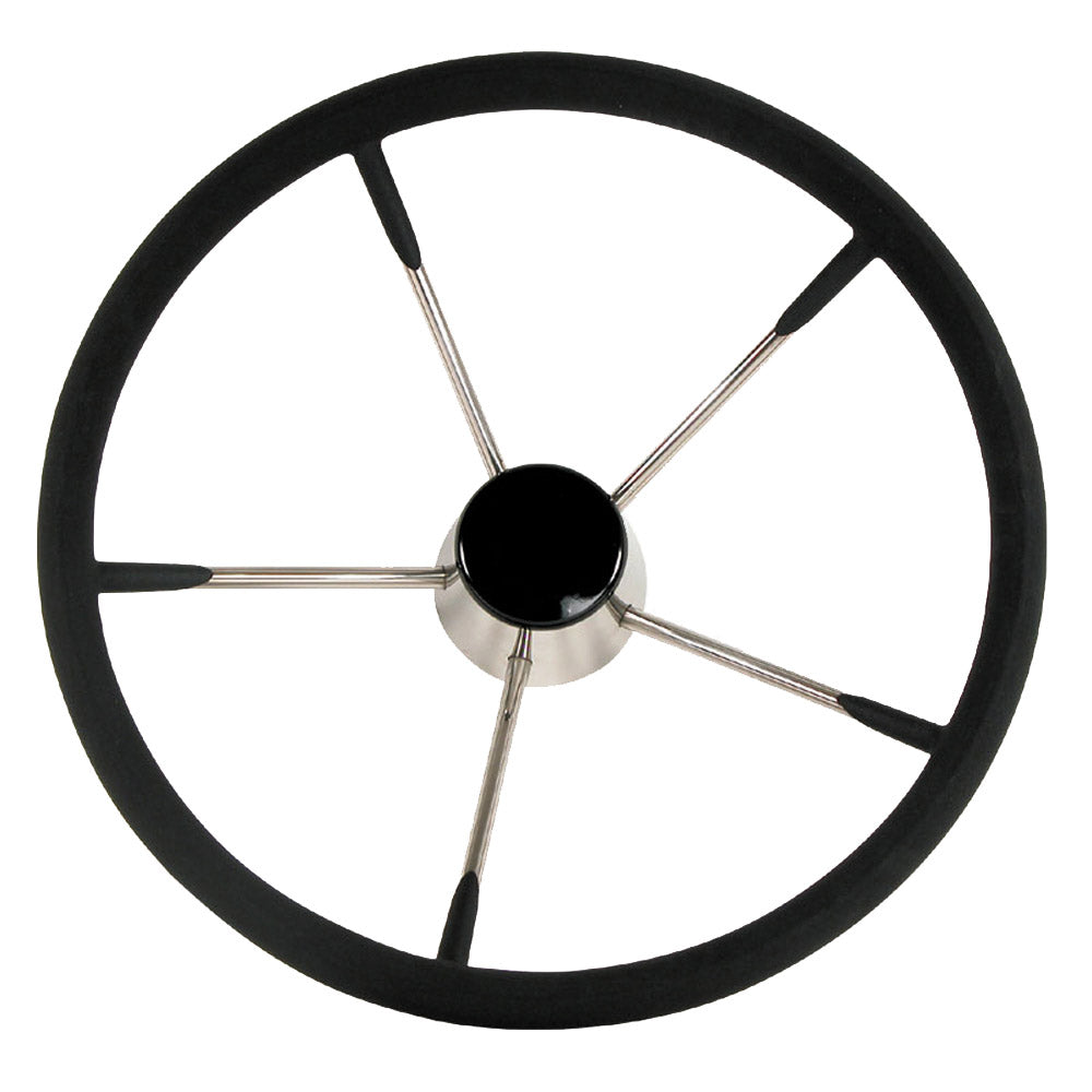 Whitecap Destroyer Steering Wheel - Black Foam, 15" Diameter - S-9004B