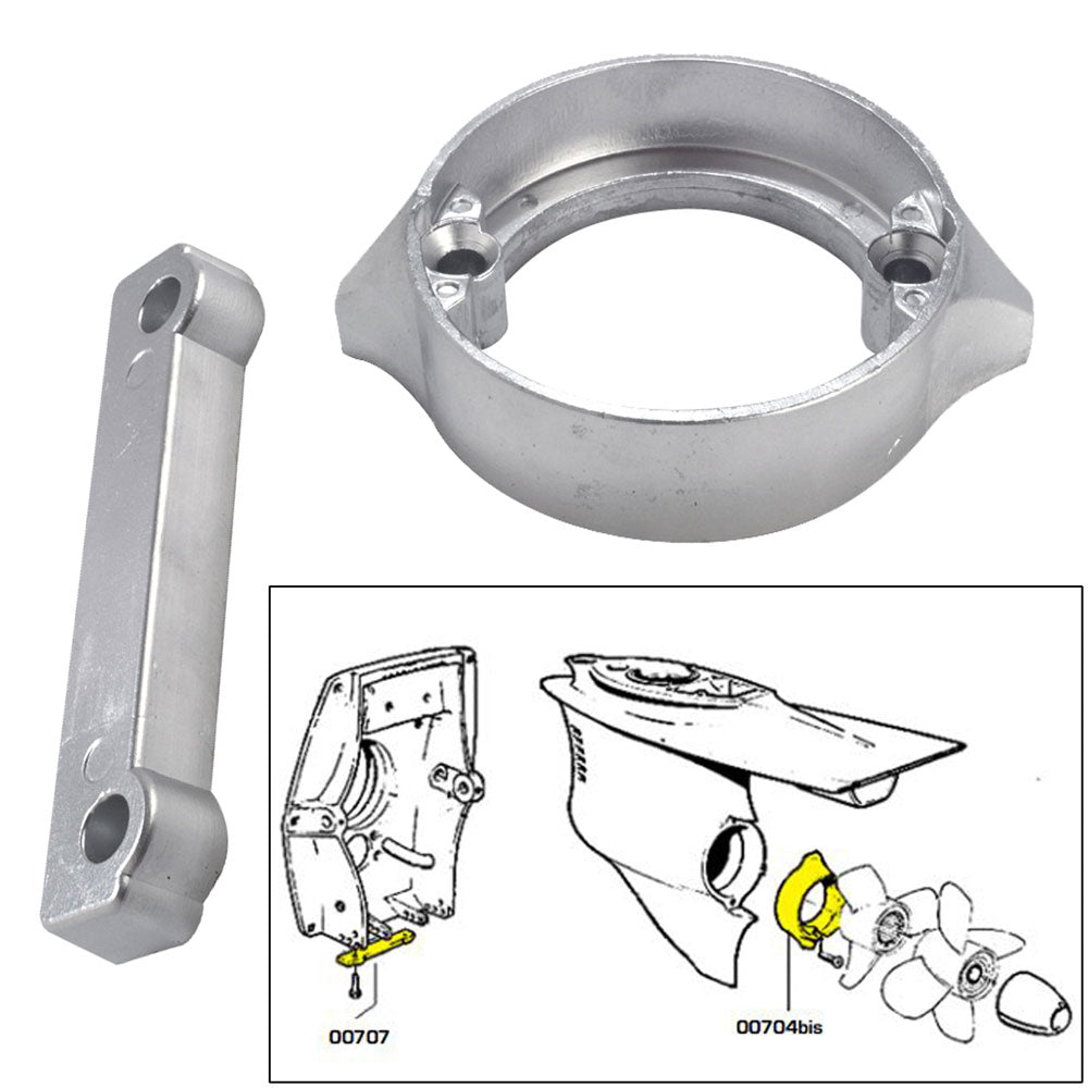 Tecnoseal Anode Kit w/Hardware - Volvo Duo-Prop 280 - Magnesium - 20702MG