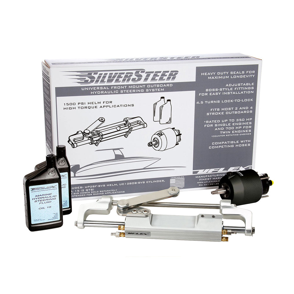 Uflex SilverSteer™ Universal Front Mount Outboard Hydraulic Tilt Steering System - 1500PSI V2 - SILVERSTEER 2TB