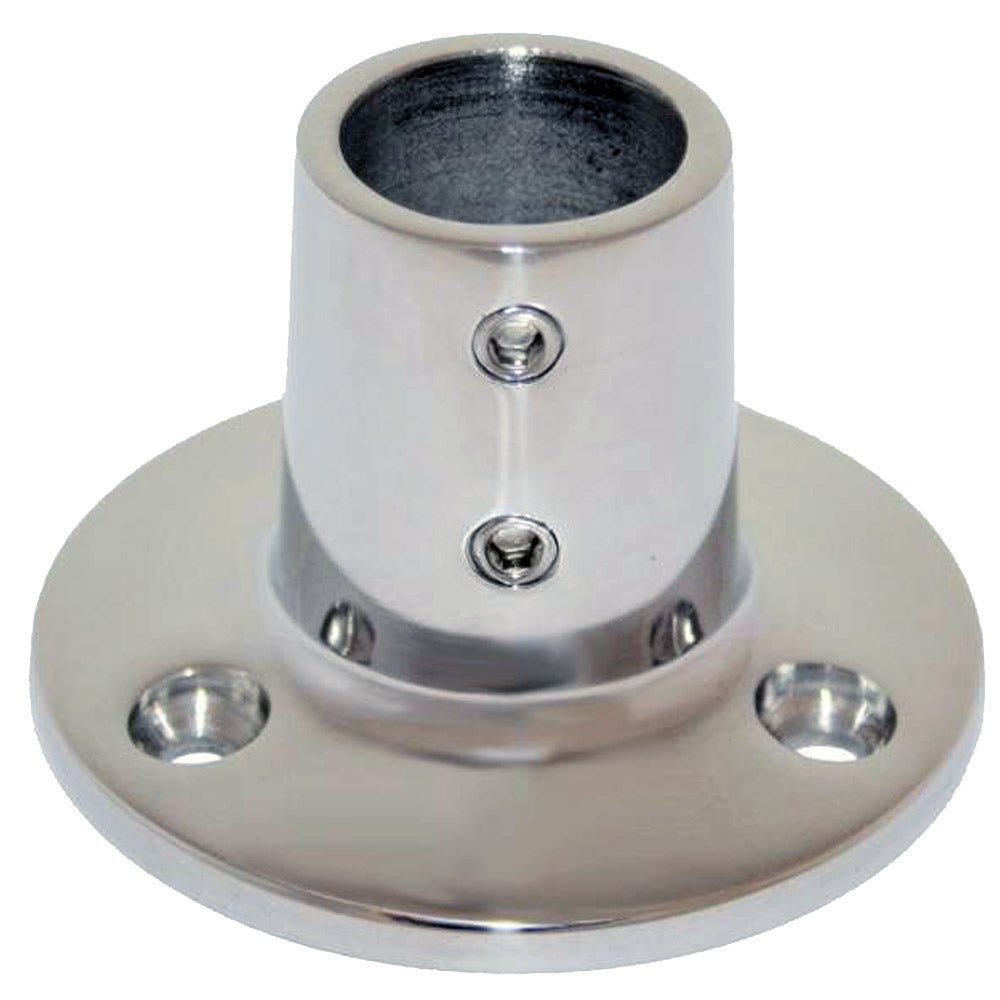 Whitecap ⅞" O.D. 90° Round Base SS Rail Fitting - 6039C