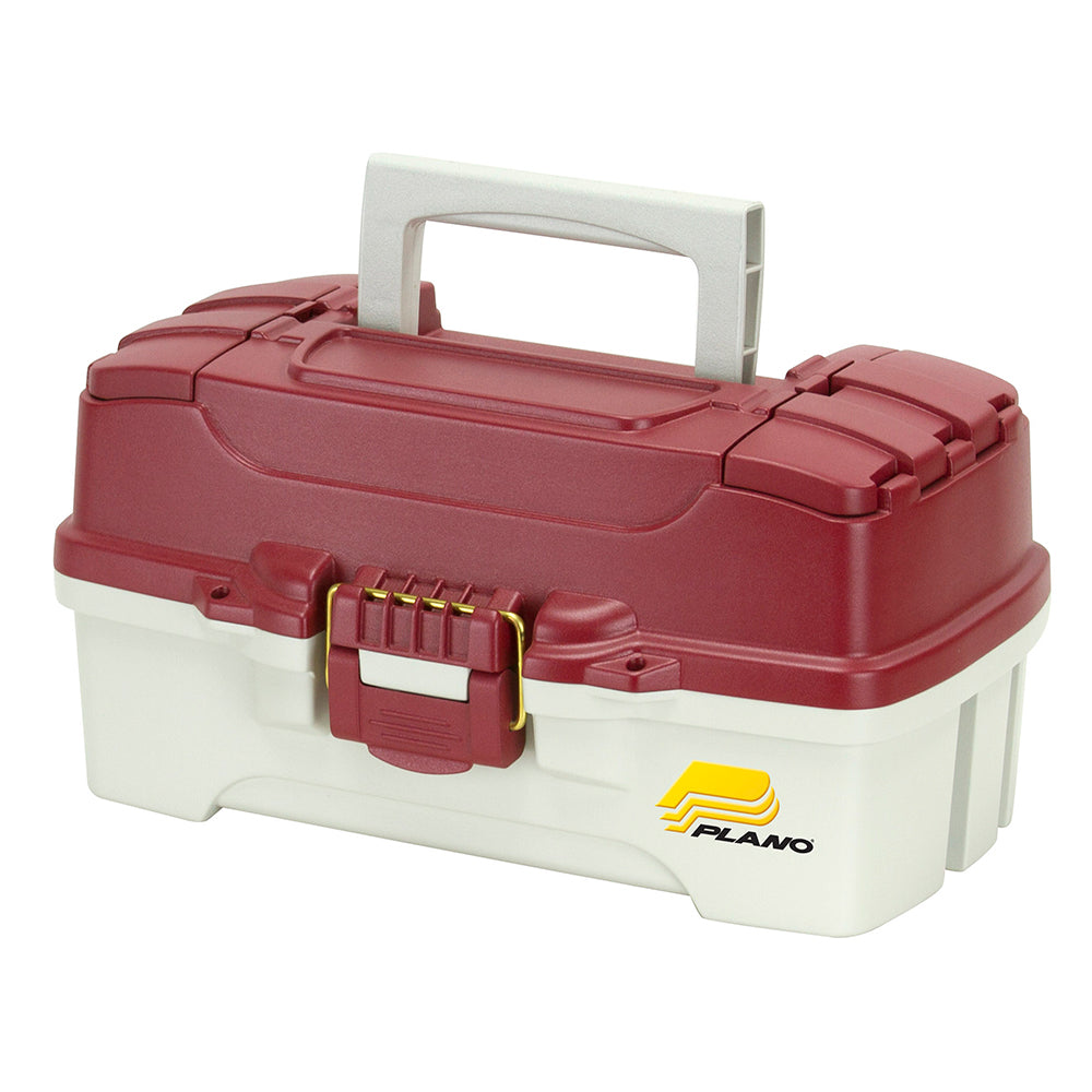 Plano 1-Tray Tackle Box w/Duel Top Access - Red Metallic/Off White - 620106