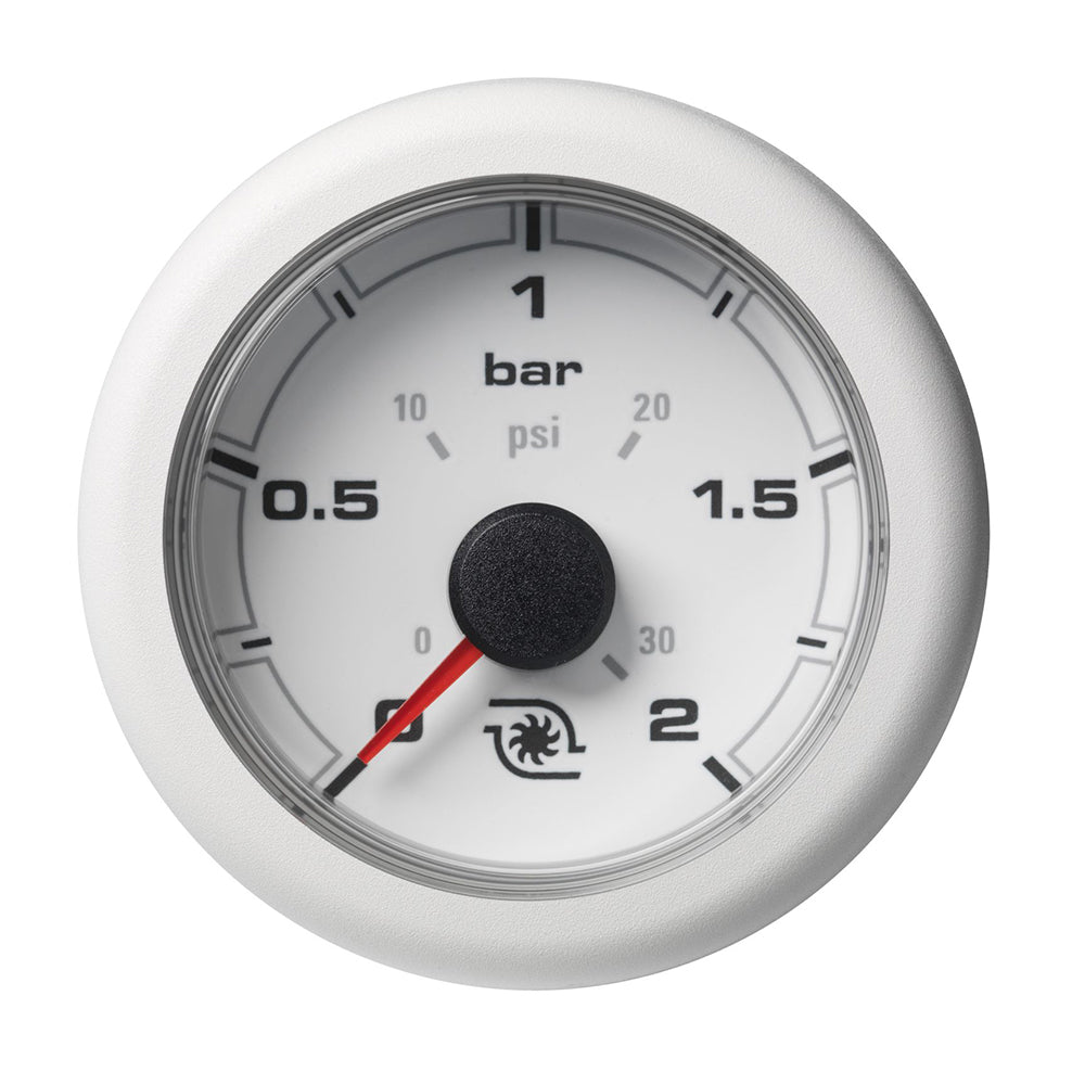 Veratron 52MM (2-1/16") OceanLink Boost Pressure Gauge - 2 Bar/30PSI - White Dial & Bezel - A2C1066150001