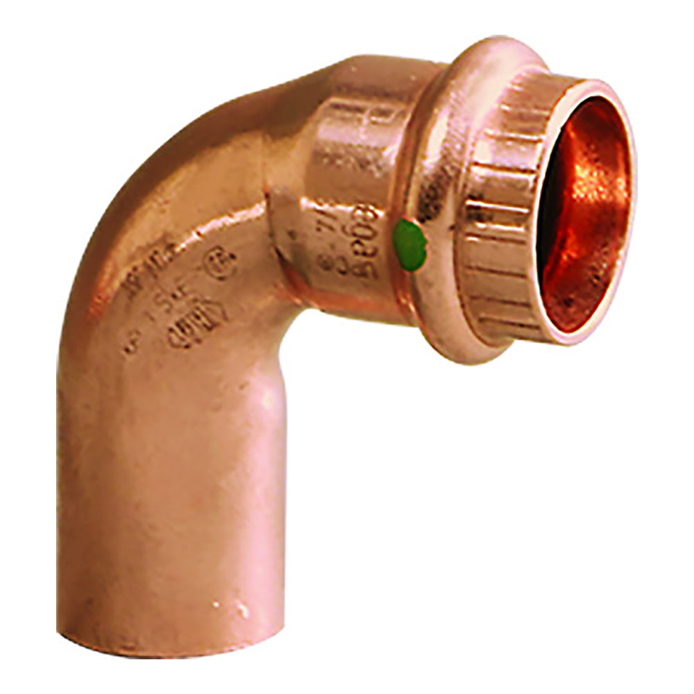 Viega ProPress 1-1/2" - 90° Copper Elbow - Street/Press Connection - Smart Connect Technology - 77067
