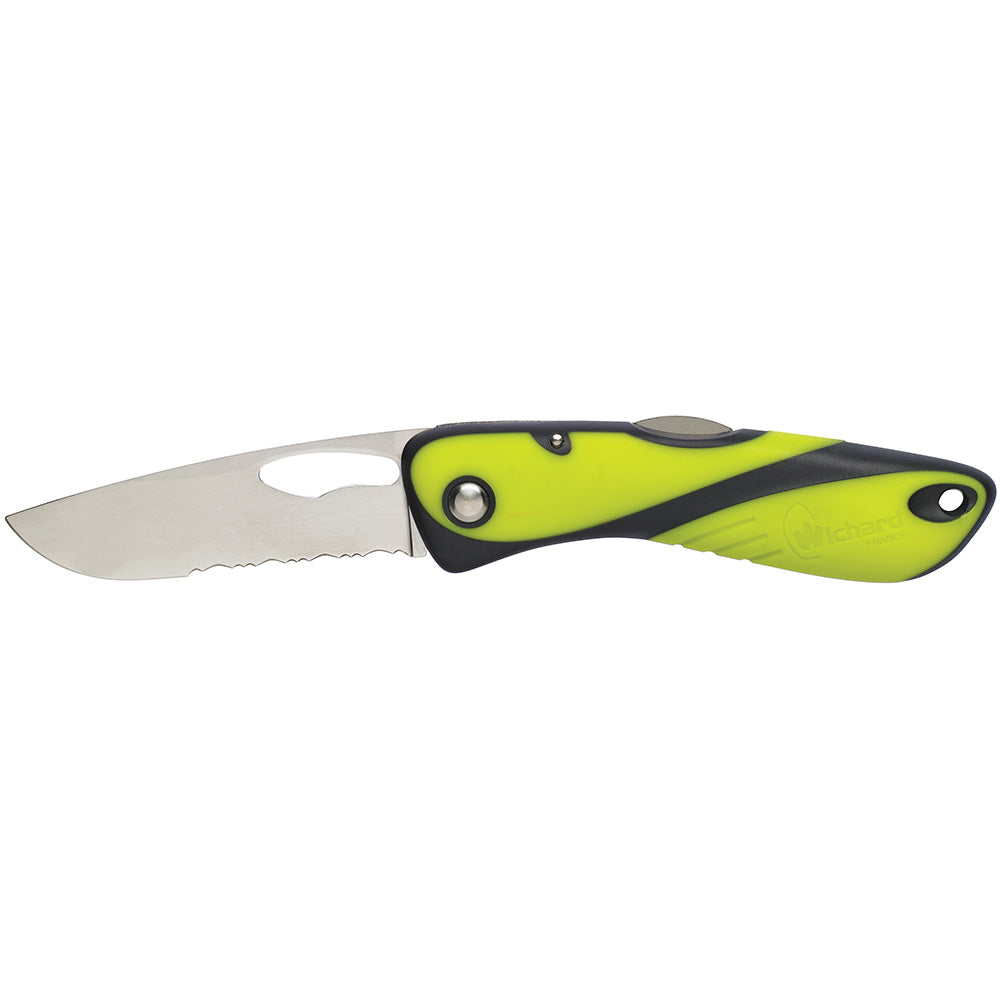 Wichard Offshore Knife - Single Serrated Blade - Fluorescent - 10112