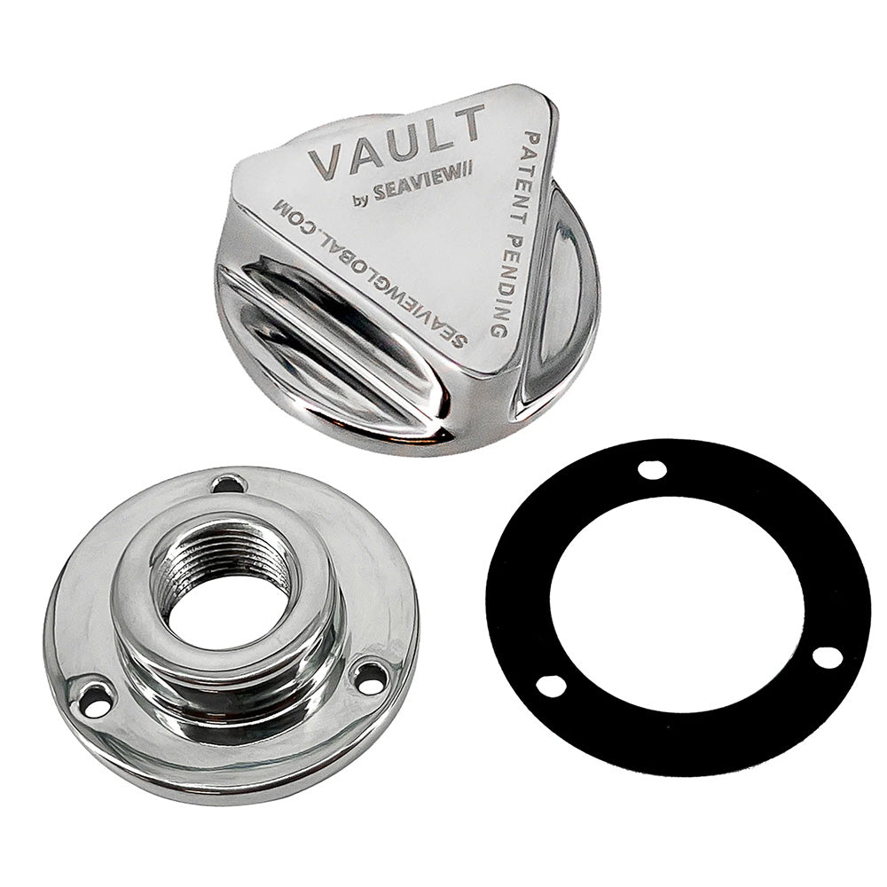 Seaview Polished Stainless Steel Vault Drain Plug & Garboard Assembly - SV101VPSS
