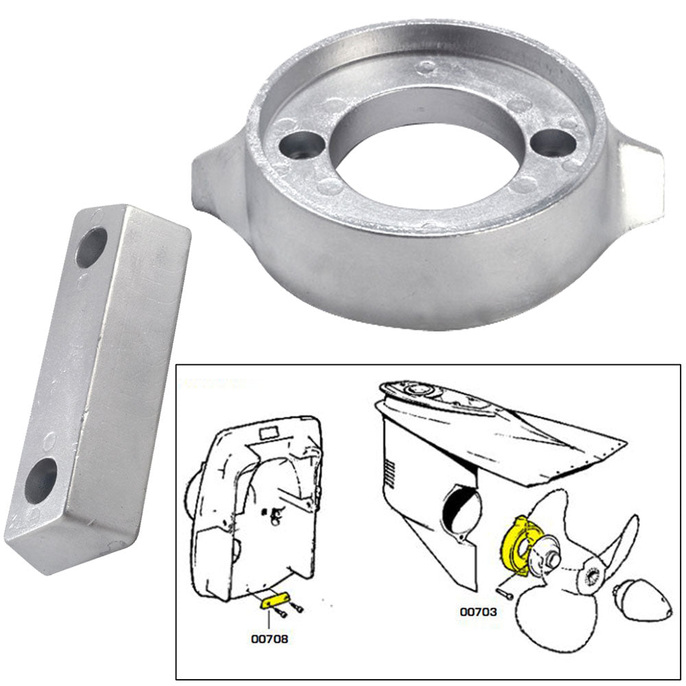 Tecnoseal Anode Kit w/Hardware - Volvo 290 - Magnesium - 20705MG