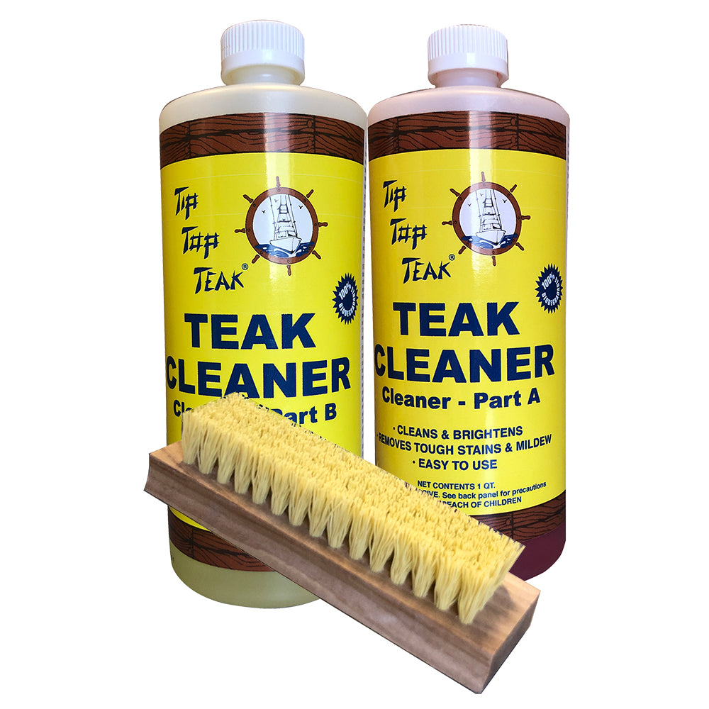 Tip Top Teak Cleaner Kit Part A & Part B w/Brush - TK860