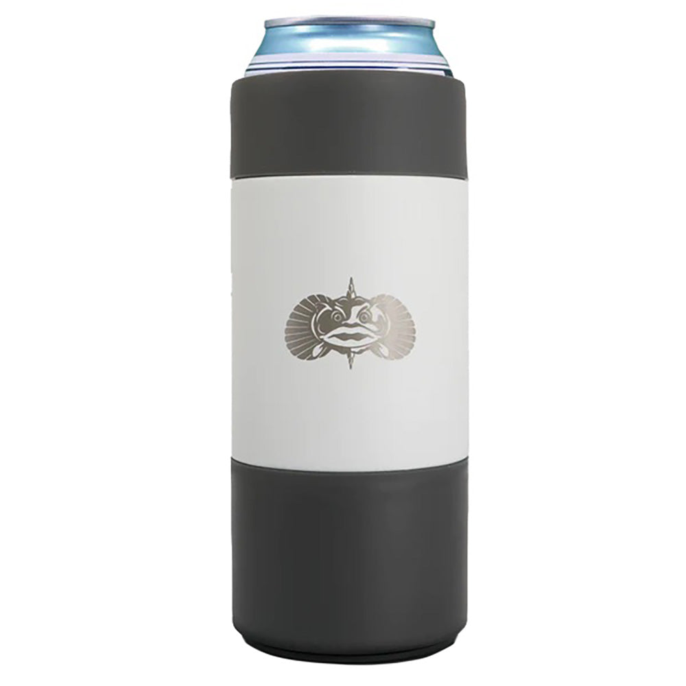 Toadfish Non-Tipping Slim Can Cooler + Adapter - 12oz - White - 1043