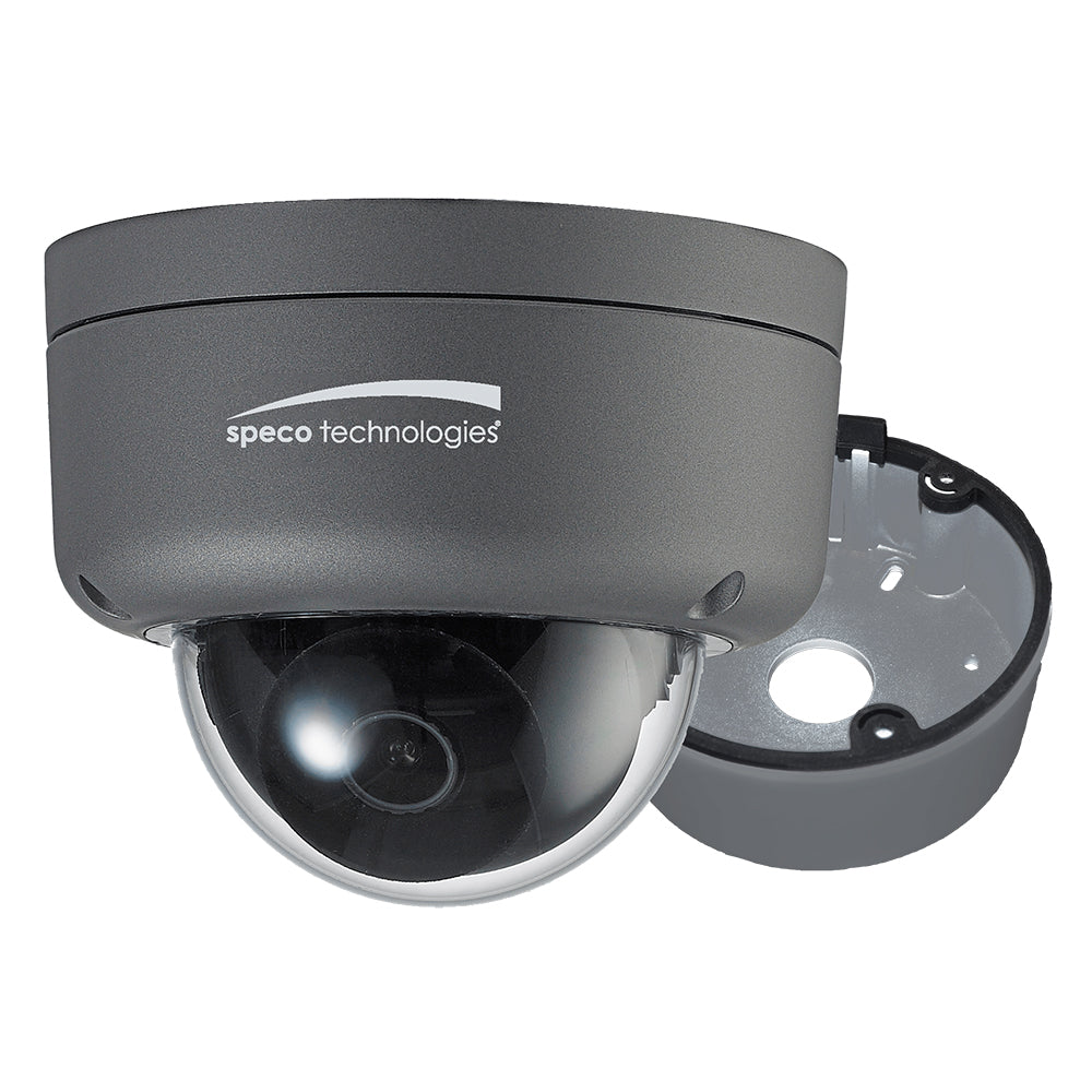Speco 2MP Ultra Intensifier® HD-TVI Dome Camera 3.6mm Lens - Dark Grey Housing w/Included Junction Box - HID8