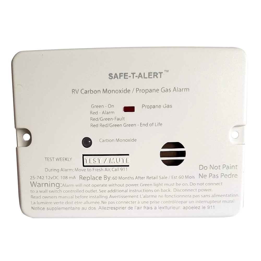 Safe-T-Alert Combo Carbon Monoxide Propane Alarm - Surface Mount - Mini - White - 25-742-WHT