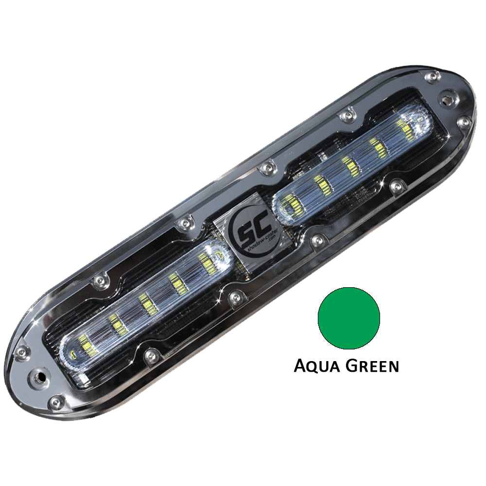 Shadow-Caster SCM-10 LED Underwater Light w/20' Cable - 316 SS Housing - Aqua Green - SCM-10-AG-20