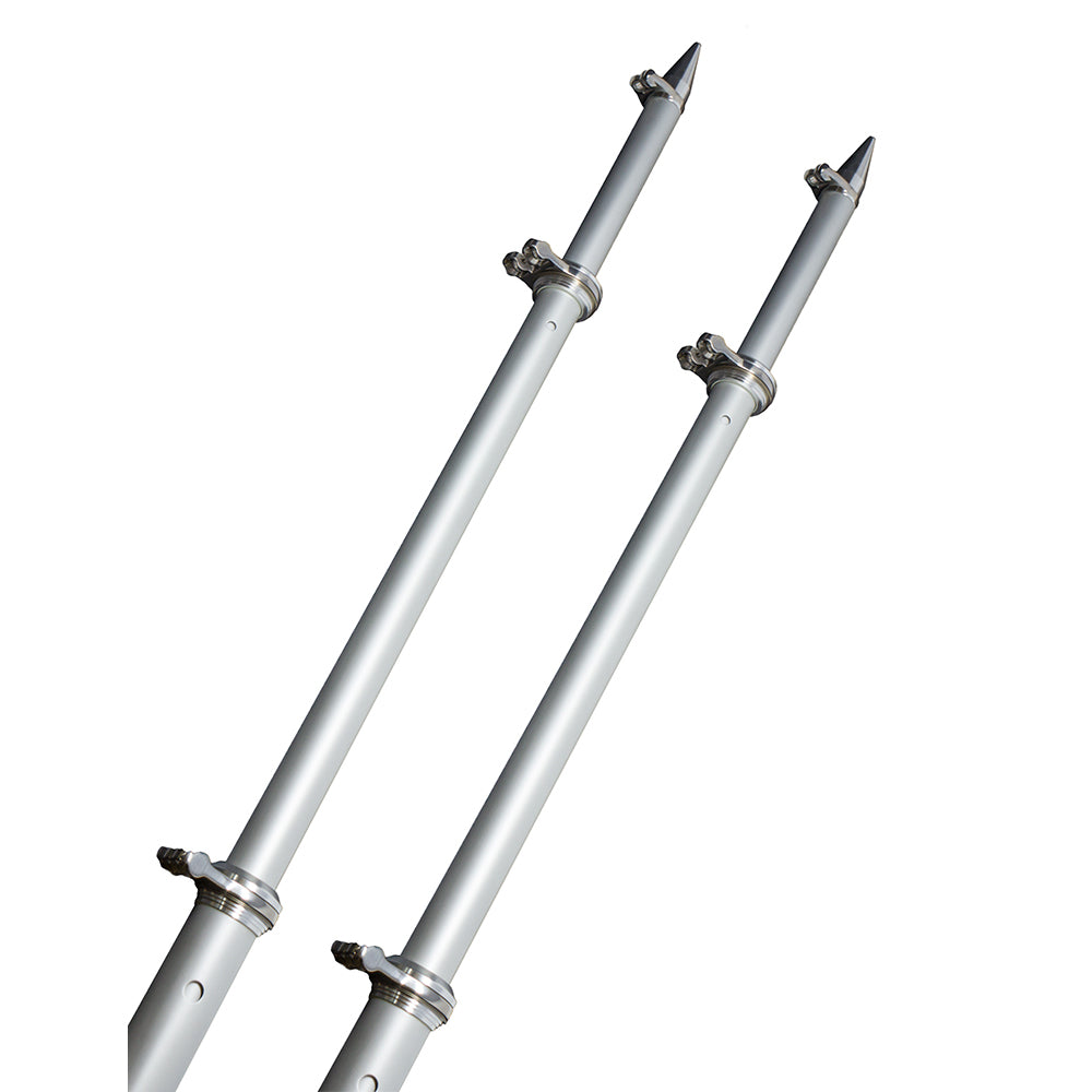 TACO 18' Deluxe Outrigger Poles w/Rollers - Silver/Silver - OT-0318HD-VEL