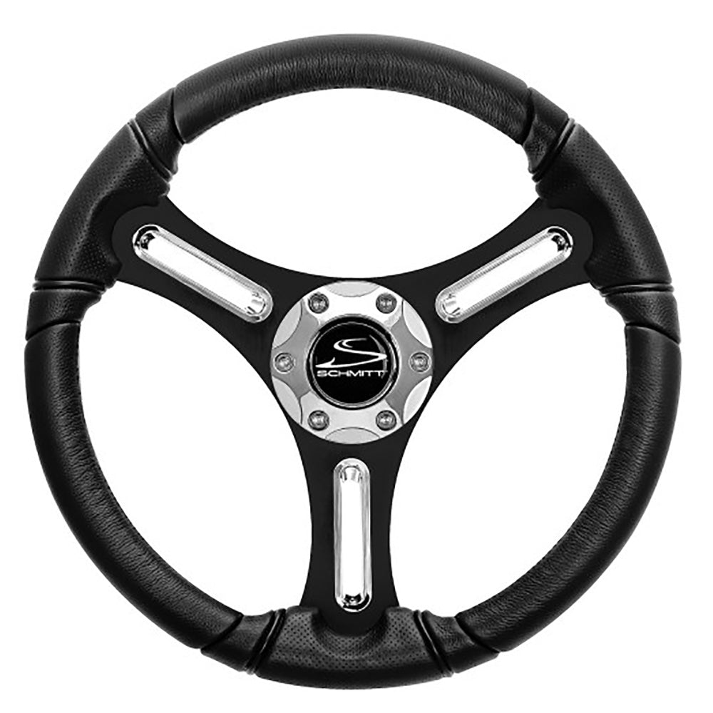 Schmitt & Ongaro Torcello 14" Wheel - 03 Series - Polyurethane Wheel w/Chrome Trim & Cap - Brushed Spokes - 3/4" Tapered Shaft - PU033104-12