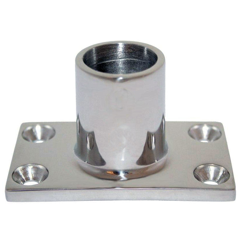 Whitecap 1" O.D. 90° Rectangle Base SS Rail Fitting - 6141C