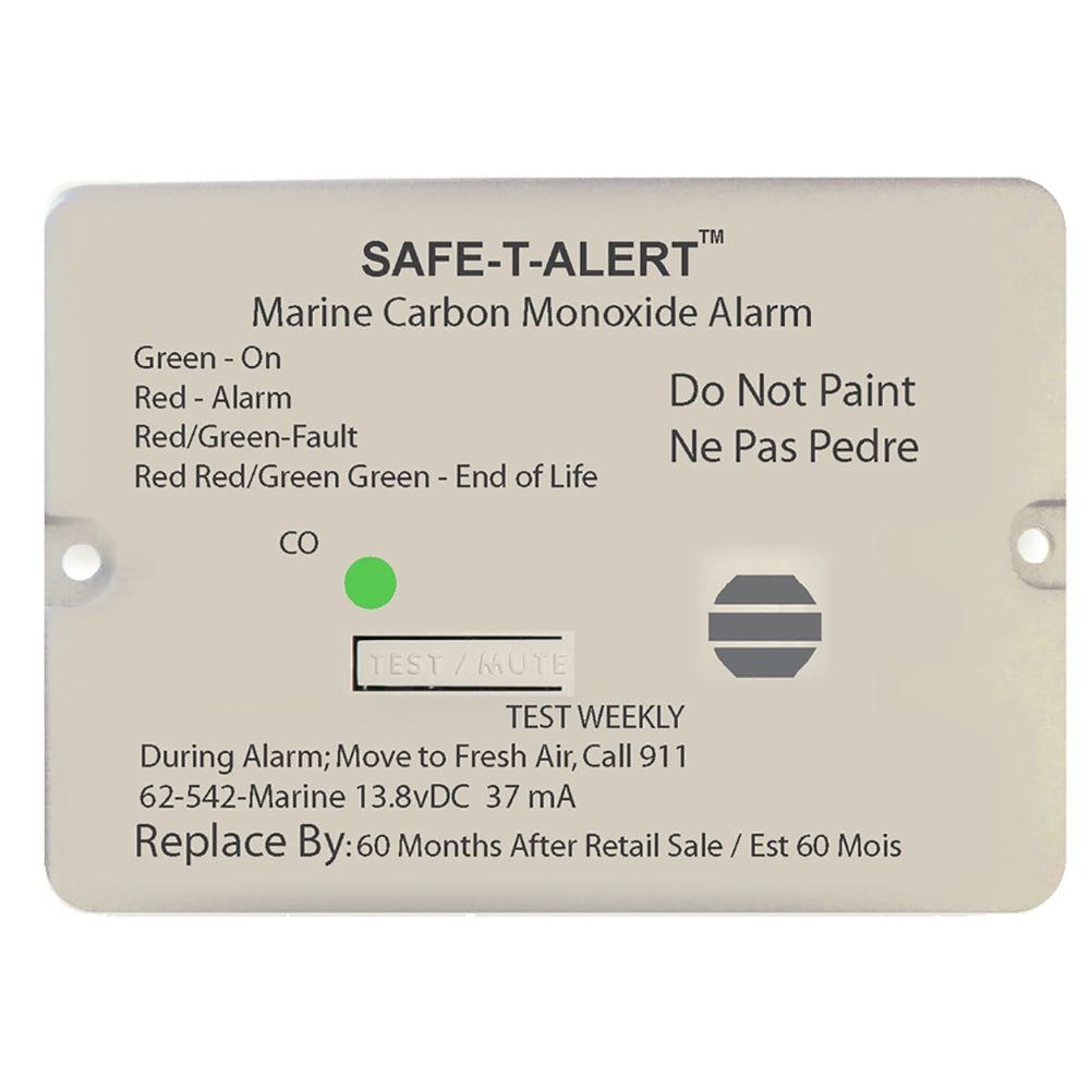 Safe-T-Alert 62 Series Carbon Monoxide Alarm w/Relay - 12V - 62-542-Marine-RLY-NC - Flush Mount - White - 62-542-MARINE-RLY-NC