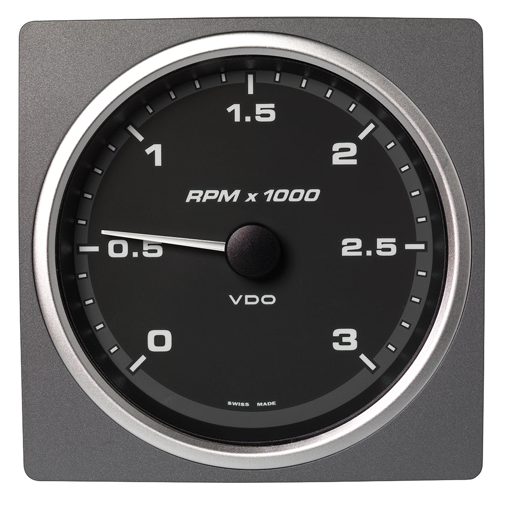 Veratron 4-3/8" (110mm) AcquaLink® Tachometer 3000 RPM - 12/24V - Black Dial & Bezel - A2C59501913