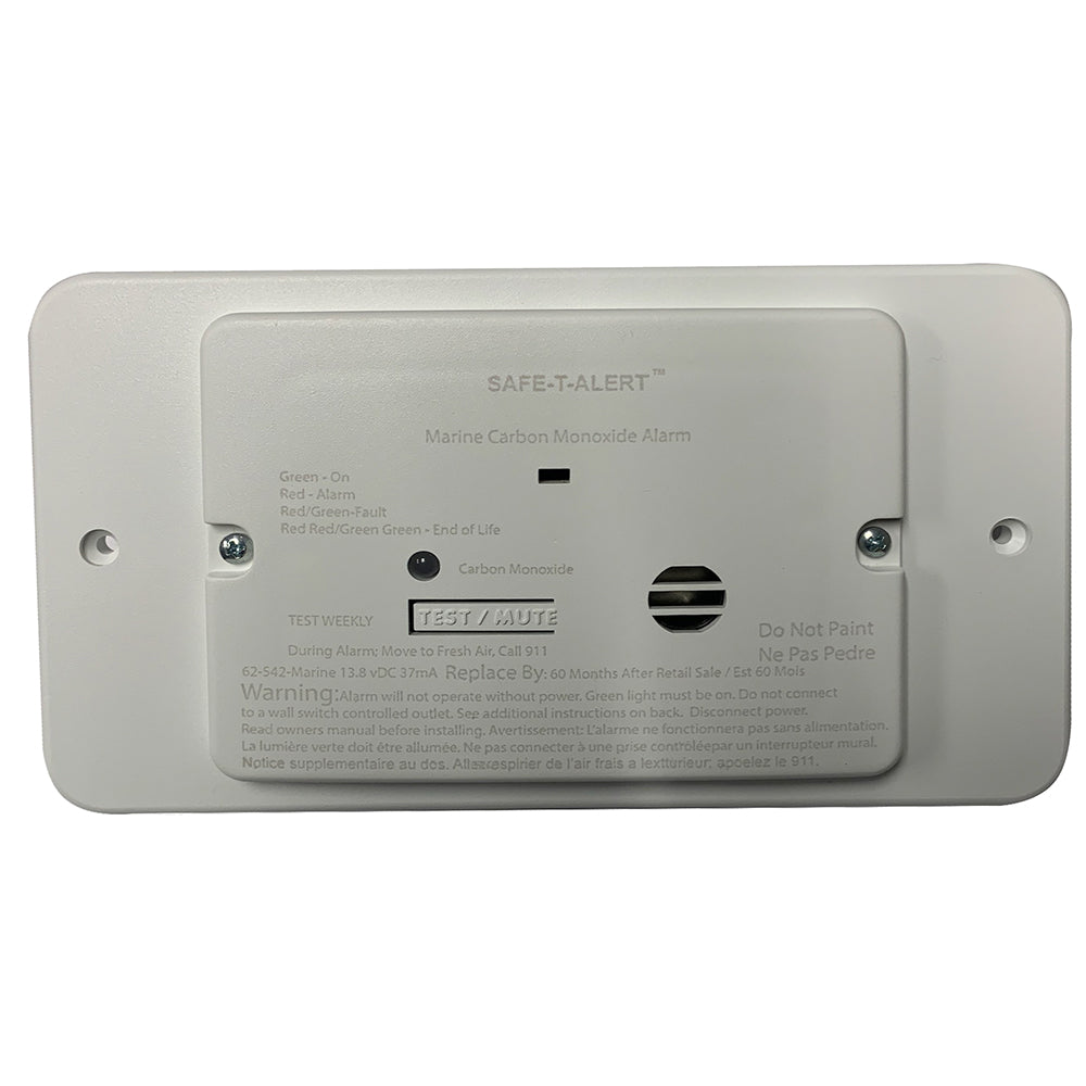 Safe-T-Alert 65 Series Marine Carbon Monoxide Alarm - Flush Mount - 12V - White - M-65-542