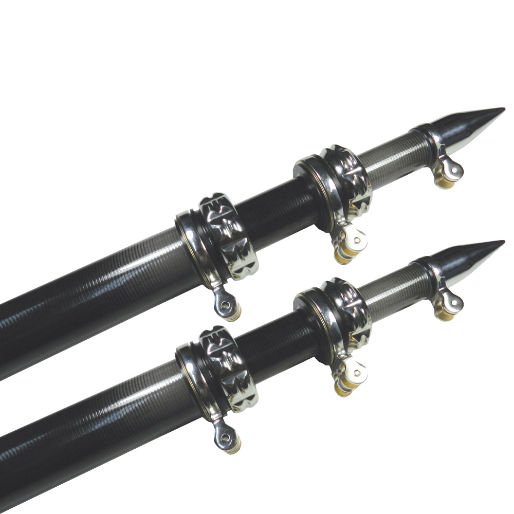 TACO 20' Carbon Fiber Outrigger Poles - Pair - Black - OT-4200CF