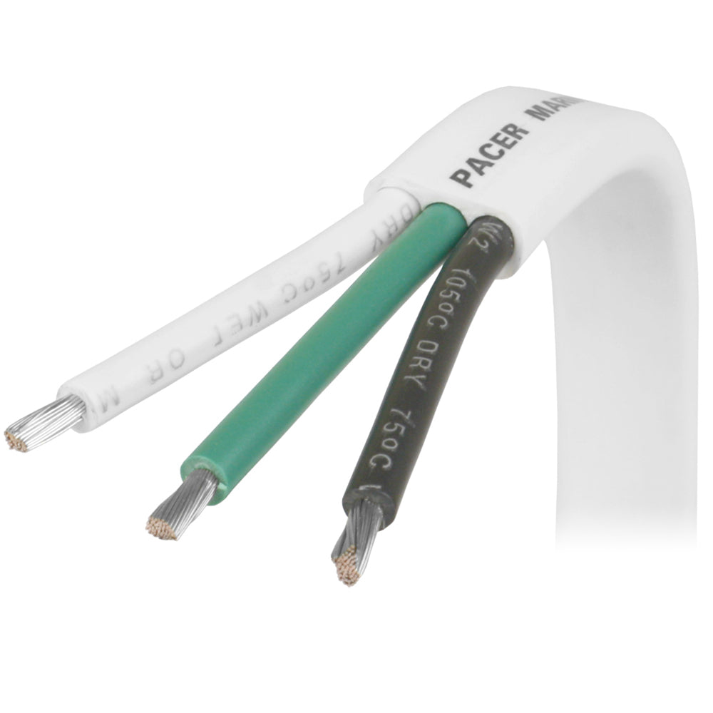 Pacer 16/3 AWG Triplex Cable - Black/Green/White - 500' - W16/3-500