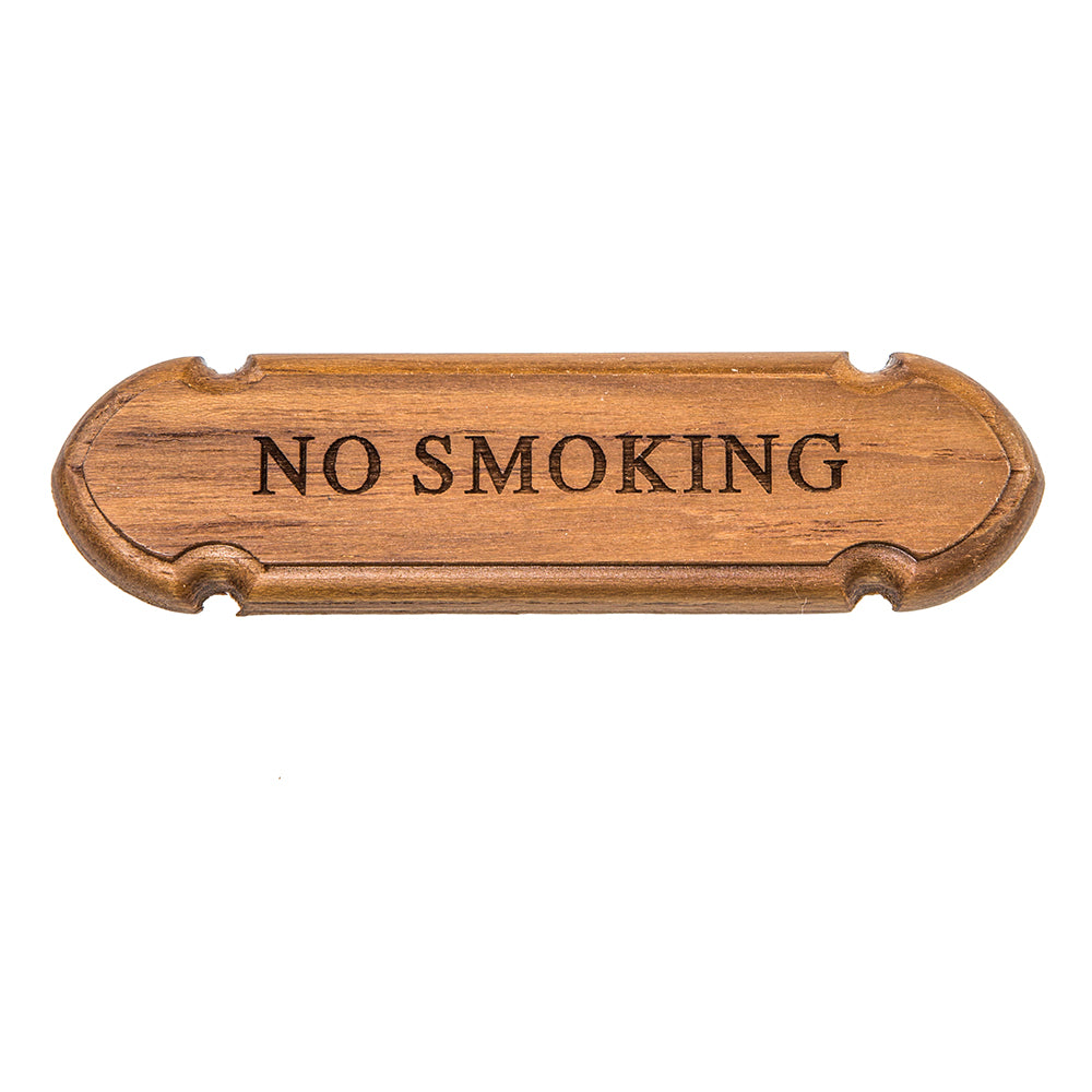 Whitecap Teak "No Smoking" Name Plate - 62672