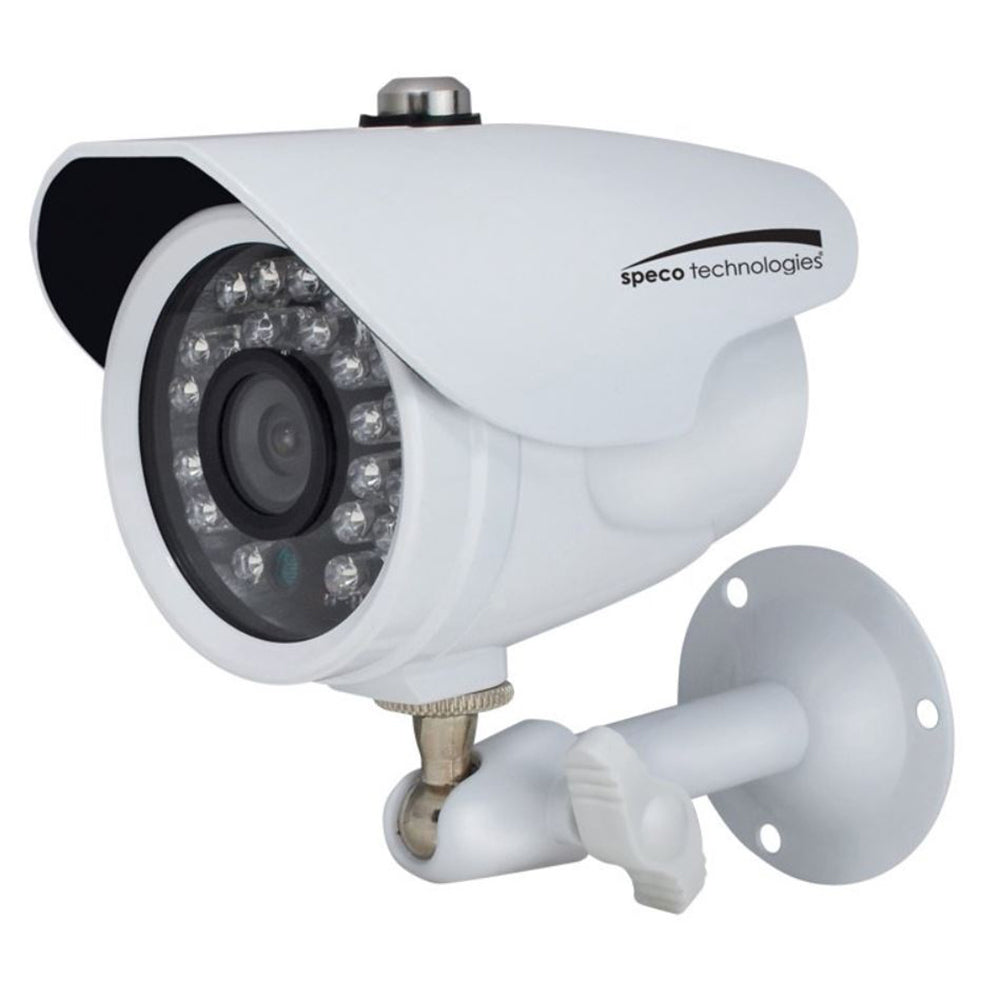Speco HD-TVI 2MP Color Waterproof Marine Bullet Camera w/IR, 10' Cable, 3.6mm Lens, White Housing - CVC627MT