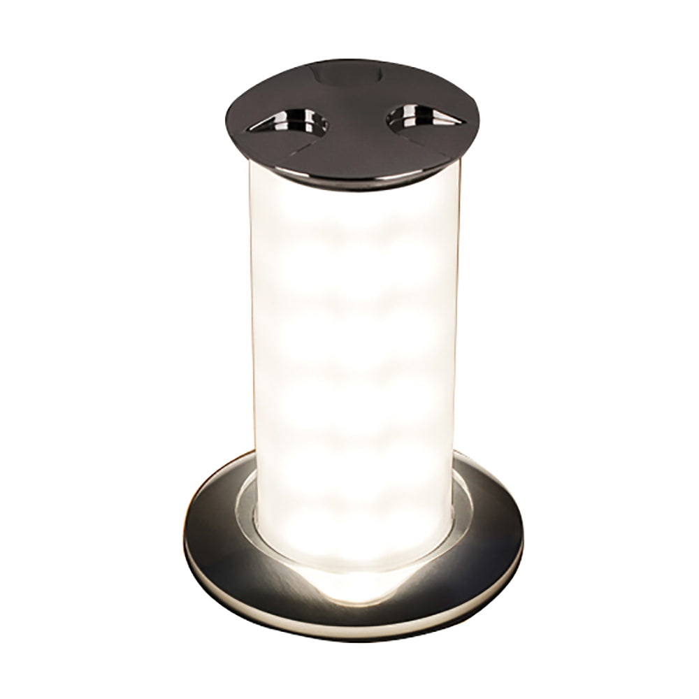 Quick Secret 6W Retractable Lamp w/Automatic Switch IP66 Mirrored Chrome Finish - Warm White LED - FASP1572X12CD00