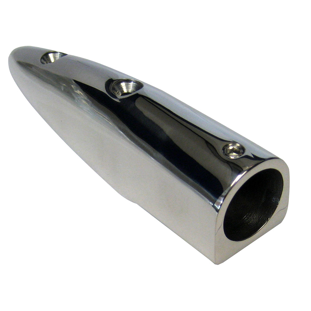Whitecap 5-1/2° Rail End (End-In) - 316 Stainless Steel - 7/8" Tube O.D. - 6049C