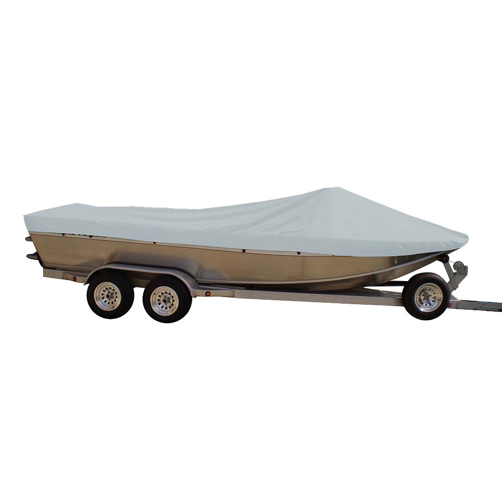 Sun-DURA® Styled-to-Fit Boat Cover f/19.5' Sterndrive Aluminum Boats w/High Forward Mounted Windshield - Grey - 79119S-11