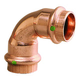 Viega ProPress 1-1/2" - 90° Copper Elbow - Double Press Connection - Smart Connect Technology - 77037