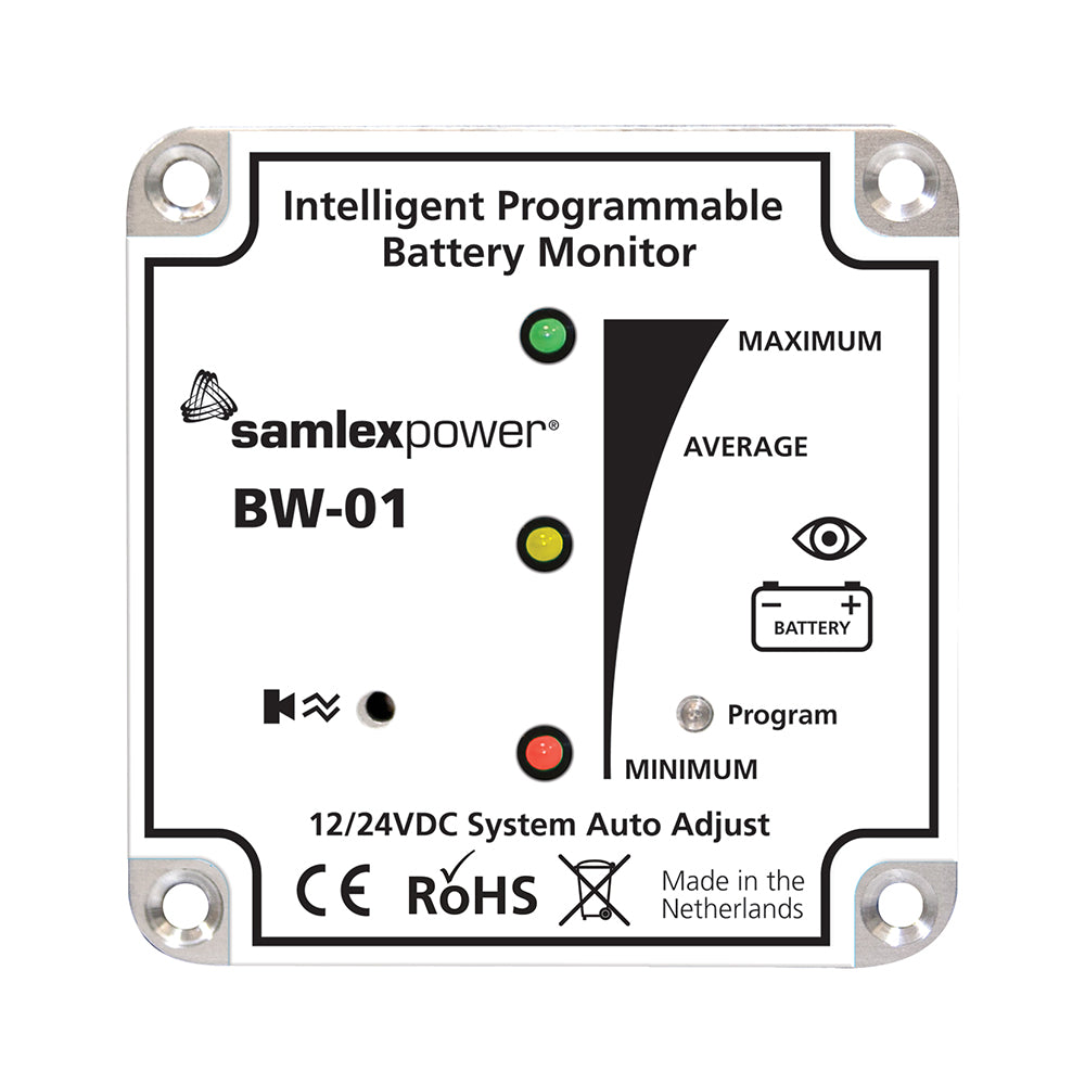 Samlex Battery Monitor - 12V or 24V - Programmable - BW-01