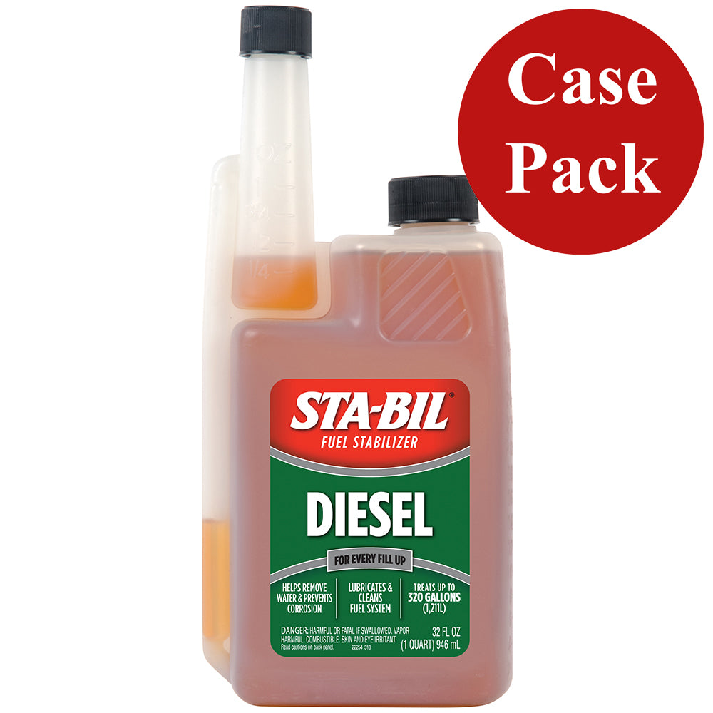 STA-BIL Diesel Formula Fuel Stabilizer & Performance Improver - 32oz *Case of 4* - 22254CASE